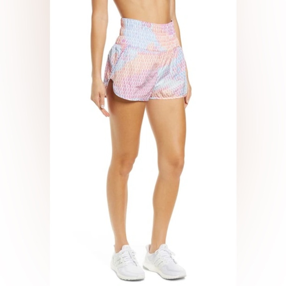 FREE PEOPLE FP PRINTED WAY HOME SHORTS IN RAINBOW